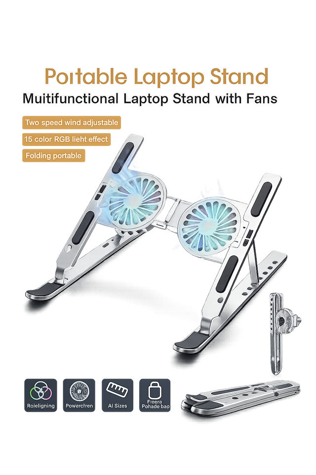 Portable Laptop Stand con ventiladores RGB