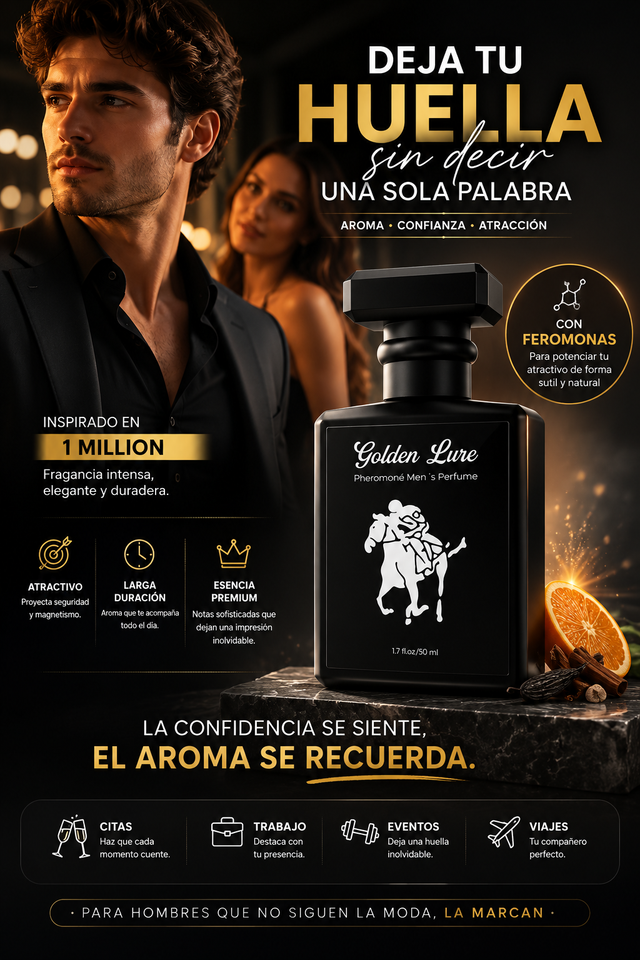 GOLDEN LURE - Perfume con Feromonas para Hombres
