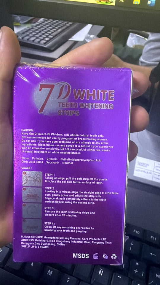 CINTAS BLANQUEADORAS DENTALES 7D WHITE